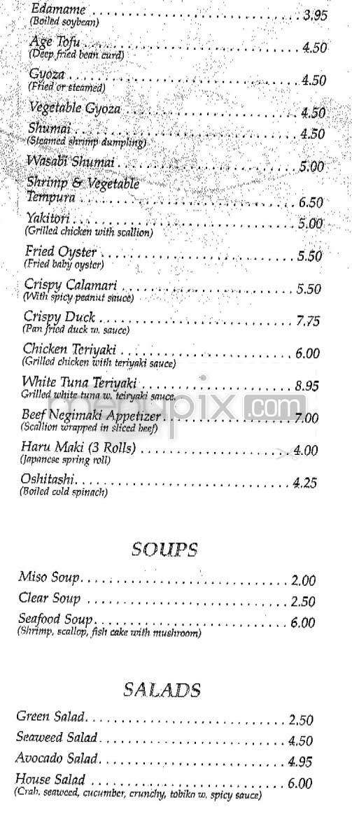 Matsu - New York, NY menu_pic