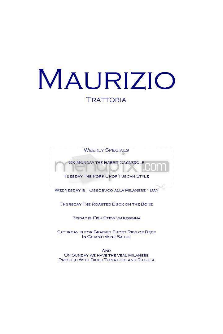 Maurizio - New York, NY menu_pic