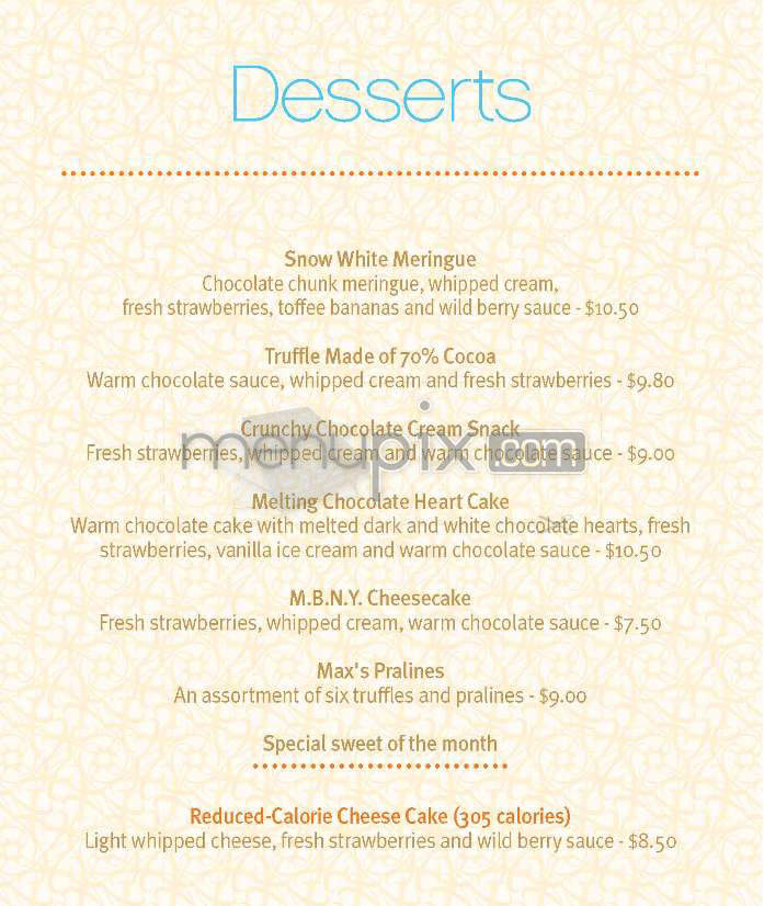 Max Brenner - New York, NY menu_pic