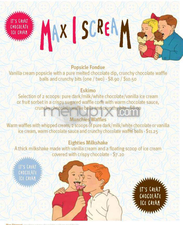 Max Brenner - New York, NY menu_pic
