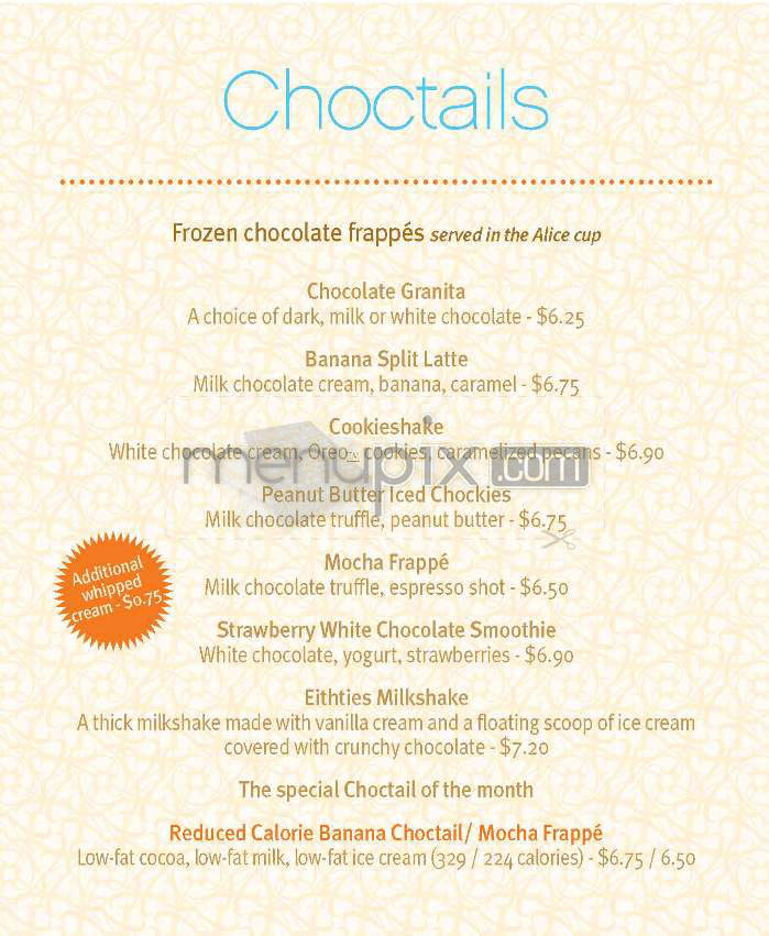 Max Brenner - New York, NY menu_pic