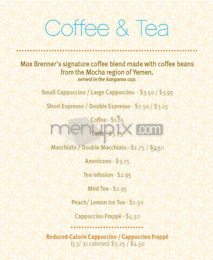 Max Brenner - New York, NY menu_pic