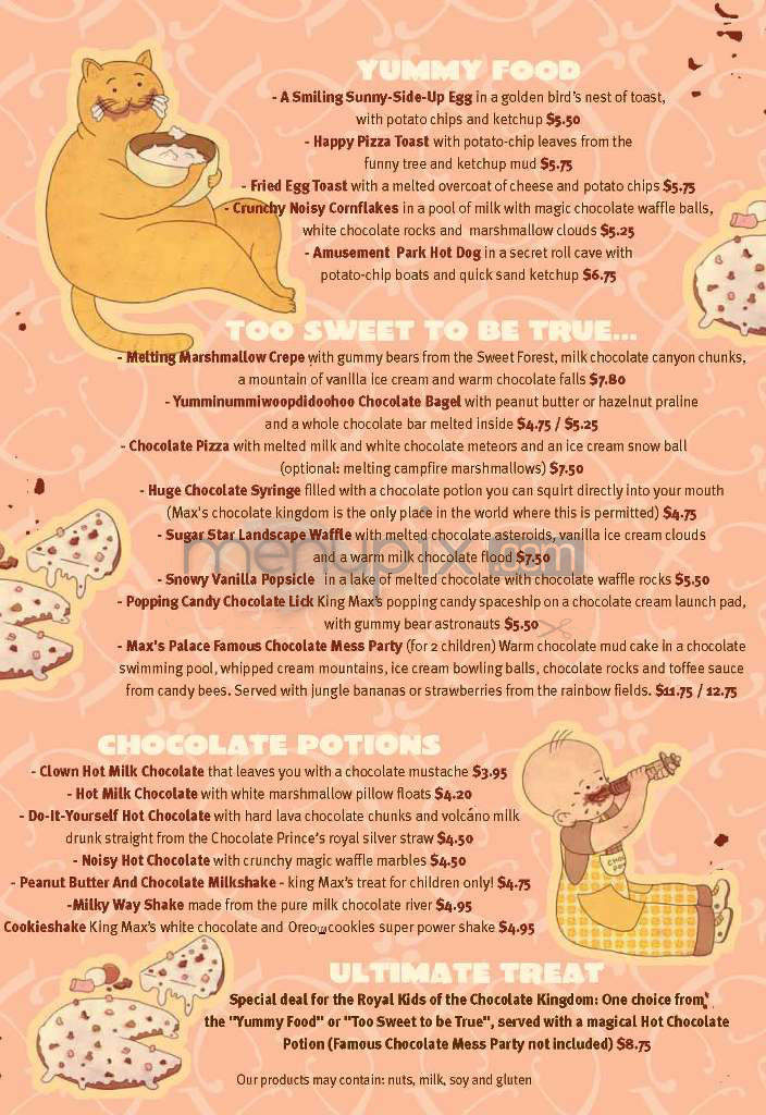 Max Brenner - New York, NY menu_pic