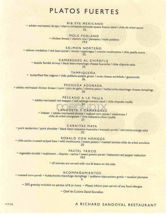Maya - New York, NY menu_pic