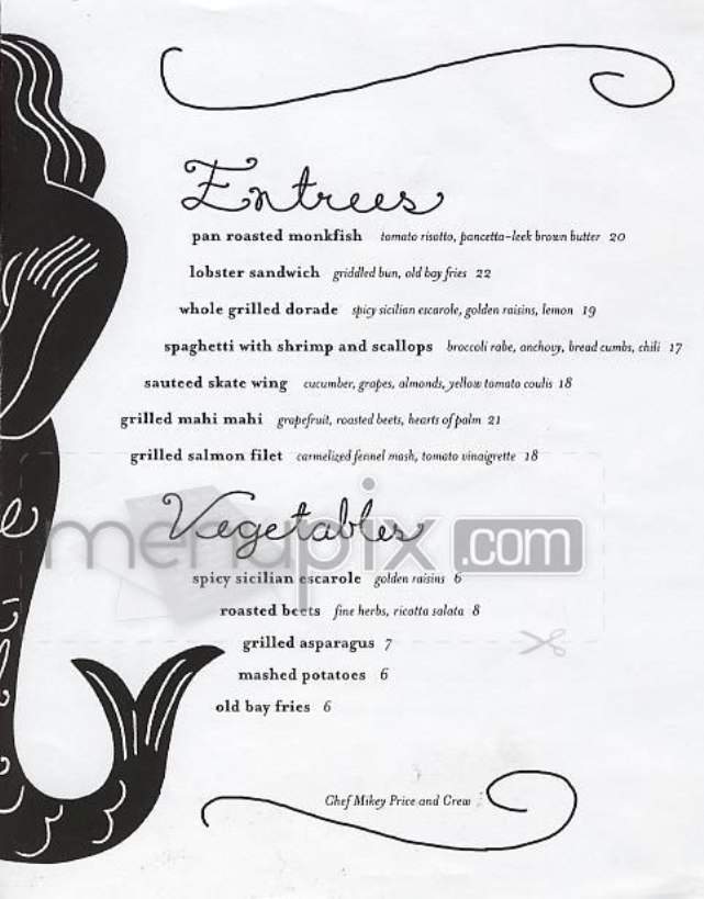 Mermaid Inn - New York, NY menu_pic