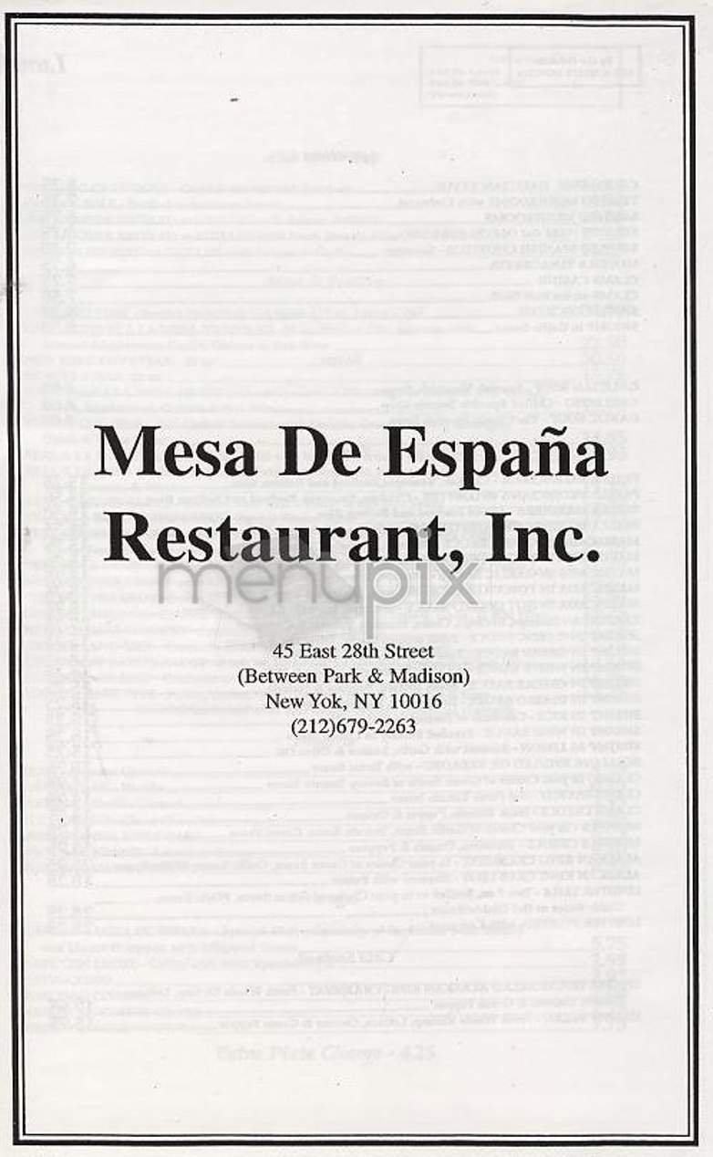 /302052/Mesa-De-Espana-New-York-NY - New York, NY
