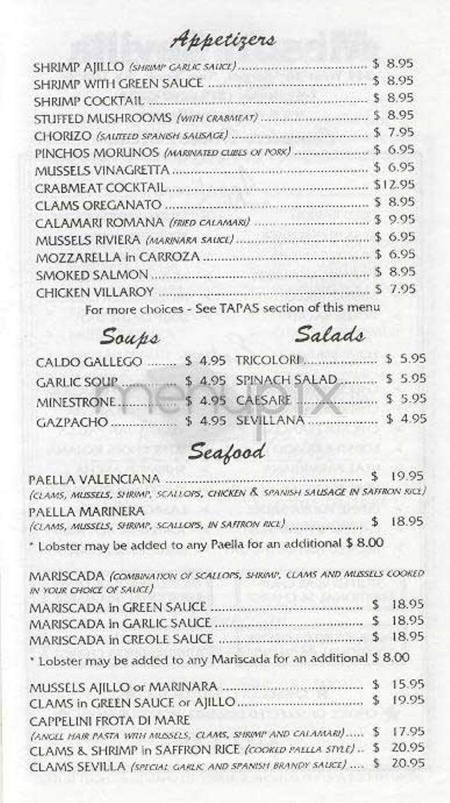 Meson Sevilla - New York, NY menu_pic