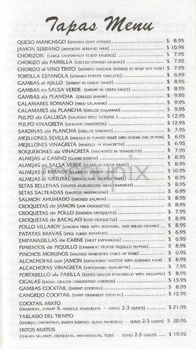 Meson Sevilla - New York, NY menu_pic