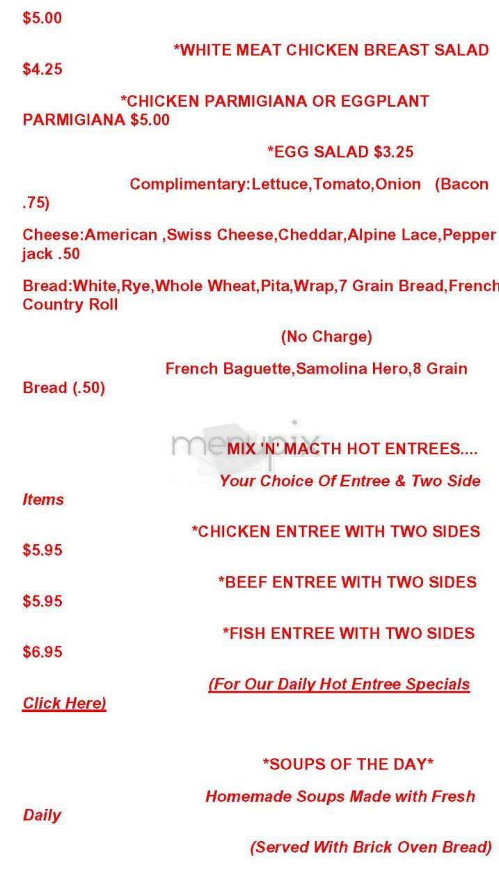 19 Metro - New York, NY menu_pic