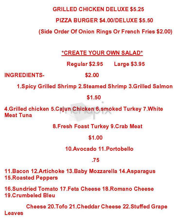19 Metro - New York, NY menu_pic