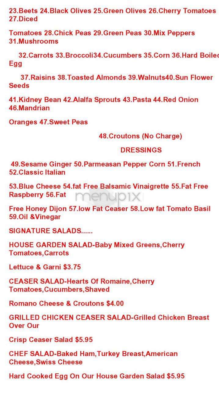 19 Metro - New York, NY menu_pic