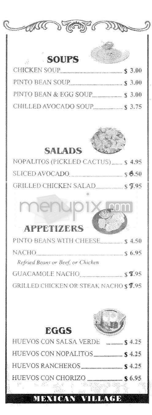 Mexican Village - New York, NY menu_pic