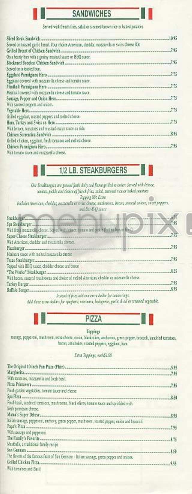 Michael's Cafe - Middle River, MD menu_pic