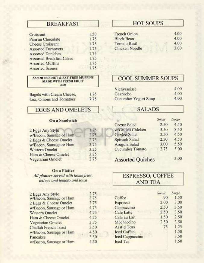 Michelle's Kitchen - New York, NY menu_pic
