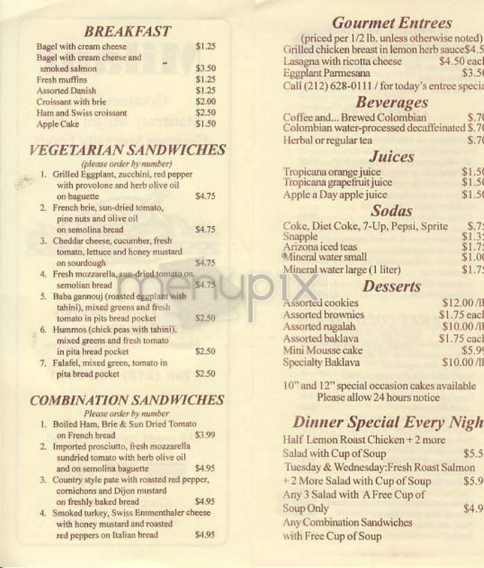 Milant - New York, NY menu_pic
