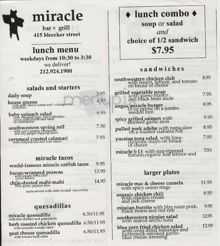 /302096/Miracle-Bar-and-Grill-New-York-NY - New York, NY