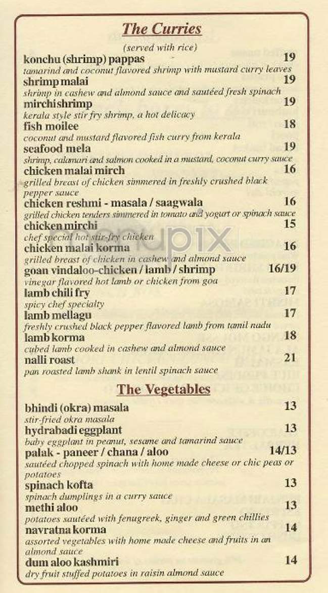 Mirchi - New York, NY menu_pic