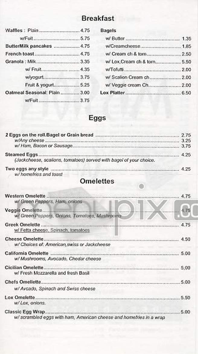 Mission Cafe - New York, NY menu_pic