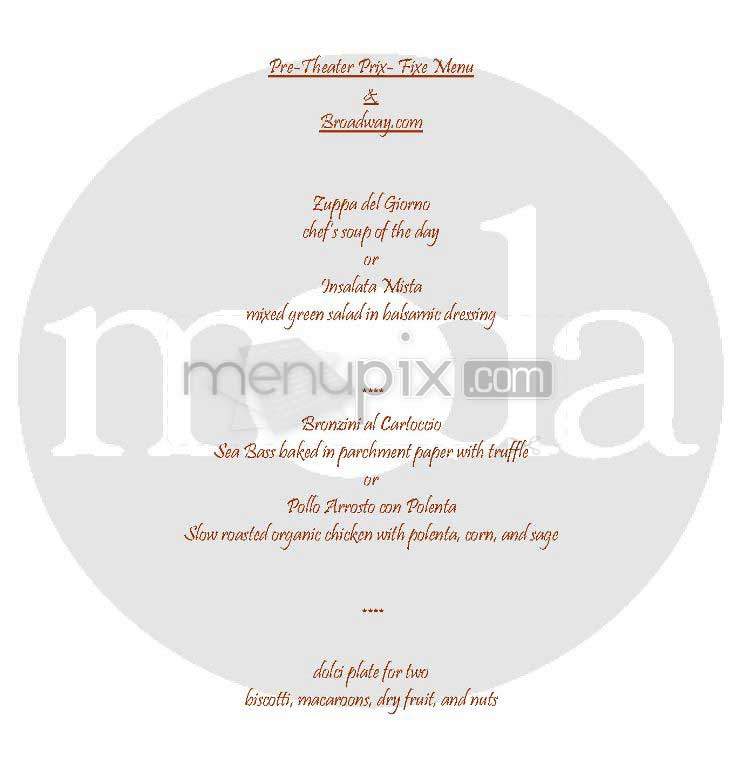 Moda - New York, NY menu_pic