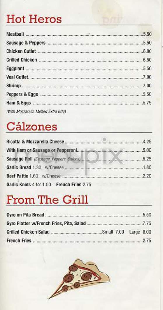 Mondello Pizzeria - New York, NY menu_pic