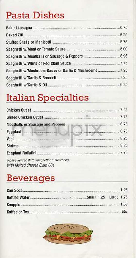 Mondello Pizzeria - New York, NY menu_pic