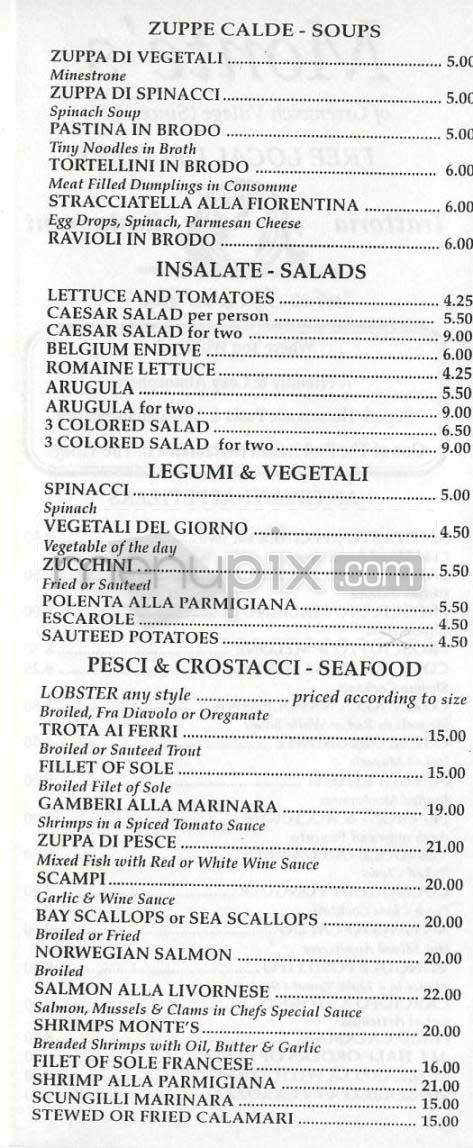 Monte's - New York, NY menu_pic