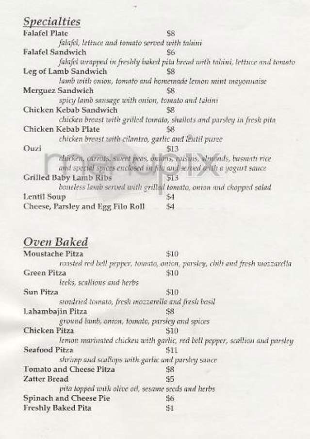 Moustache - New York, NY menu_pic