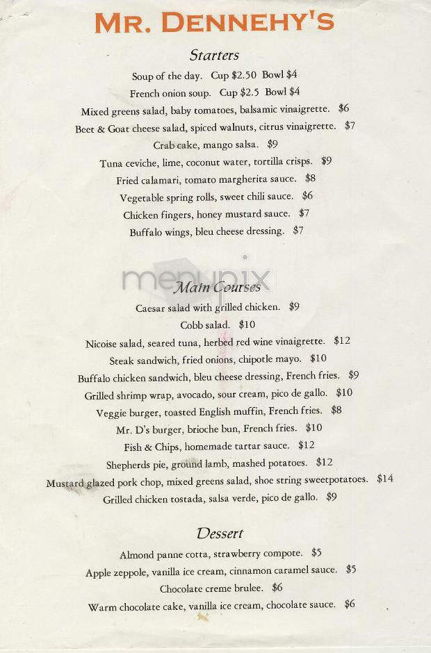 Mr. Dennehy's - New York, NY menu_pic