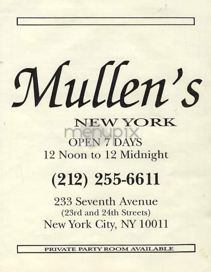 /302154/Mullens-New-York-New-York-NY - New York, NY