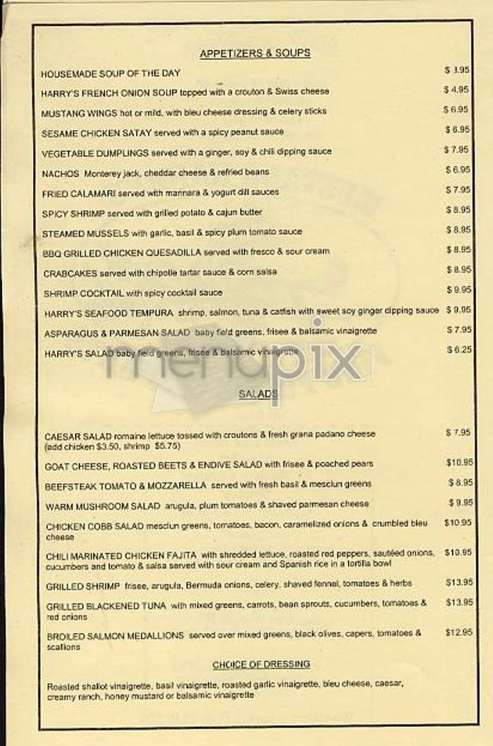 Mustang Harry's - New York, NY menu_pic