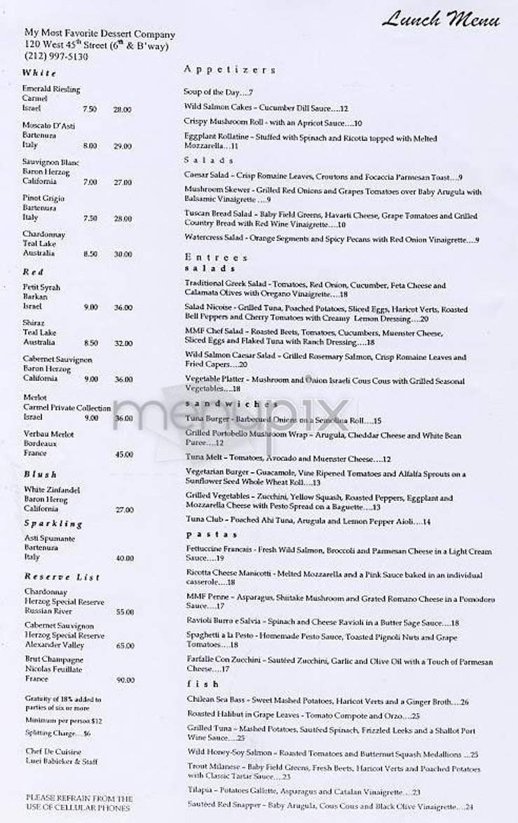 My Most Favorite Dessert - New York, NY menu_pic