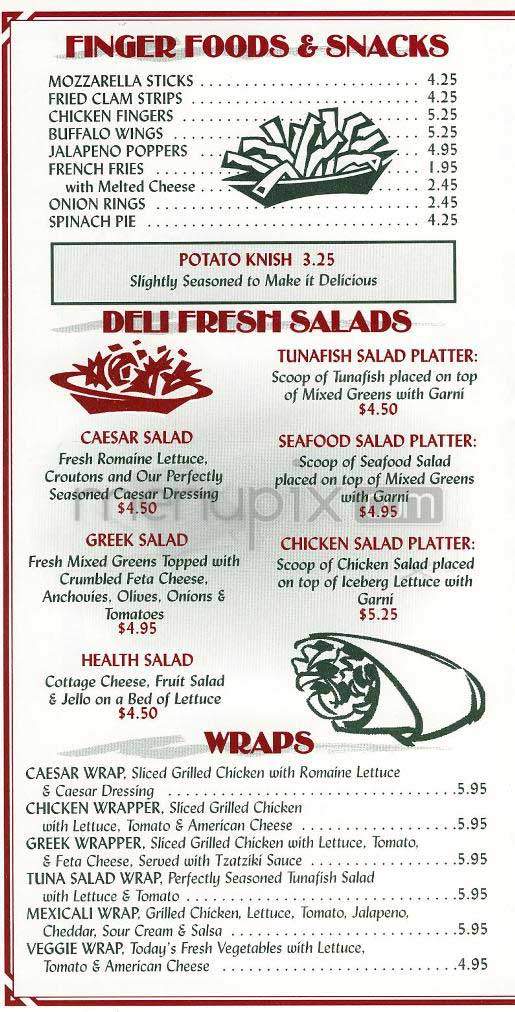 My Place Deli - New York, NY menu_pic