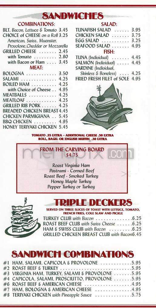 My Place Deli - New York, NY menu_pic