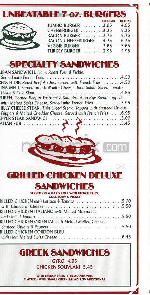 My Place Deli - New York, NY menu_pic