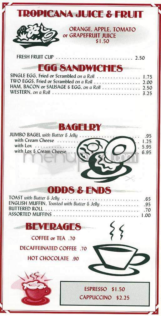 My Place Deli - New York, NY menu_pic