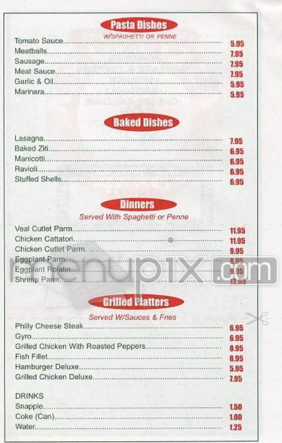 New York City Pizza Palace - New York, NY menu_pic