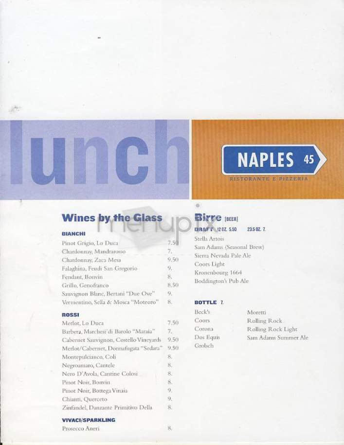 Naples 45 - New York, NY menu_pic