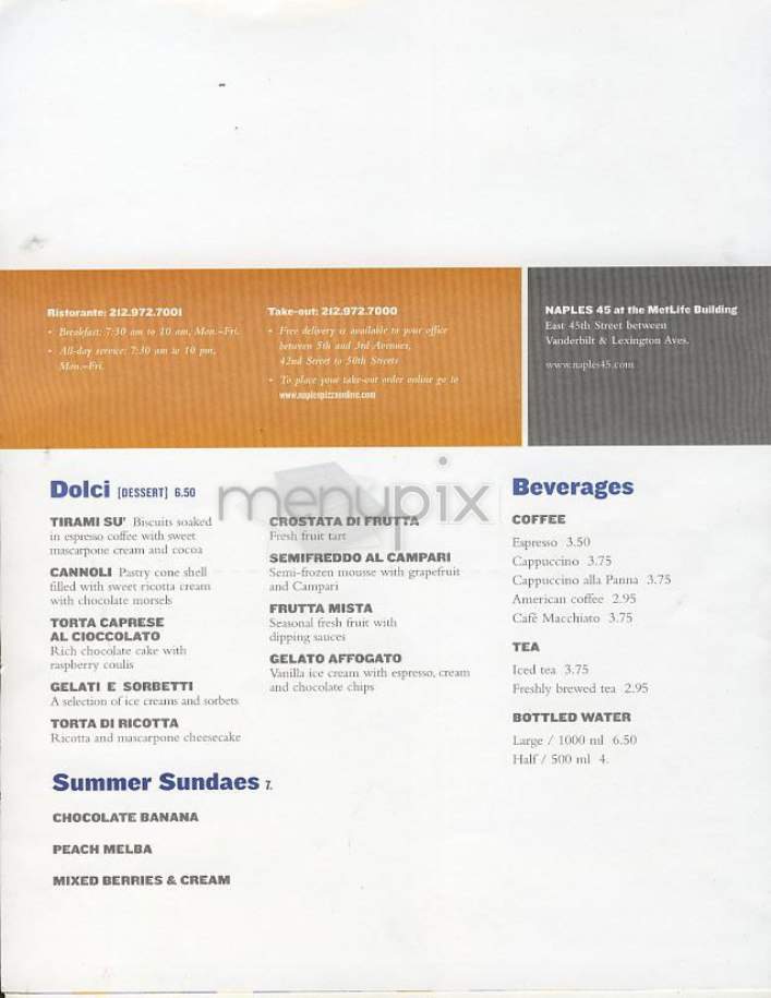 Naples 45 - New York, NY menu_pic