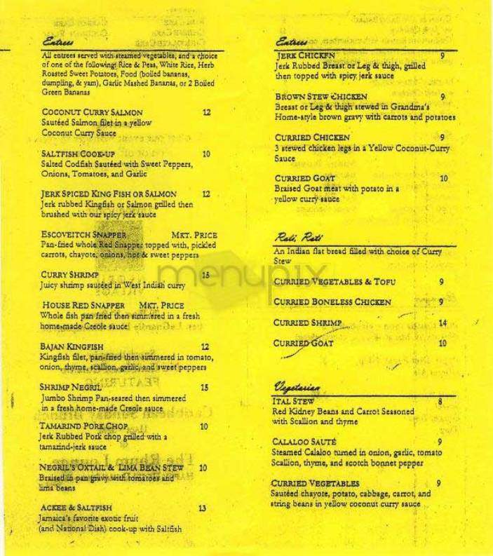 Negril Chelsea - New York, NY menu_pic
