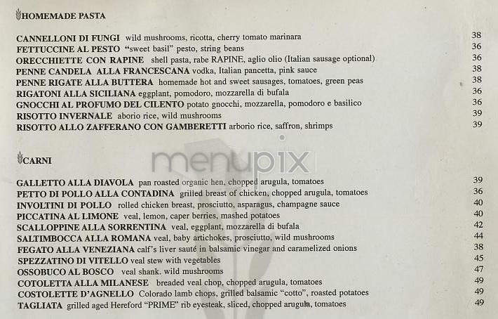 Nello's - New York, NY menu_pic