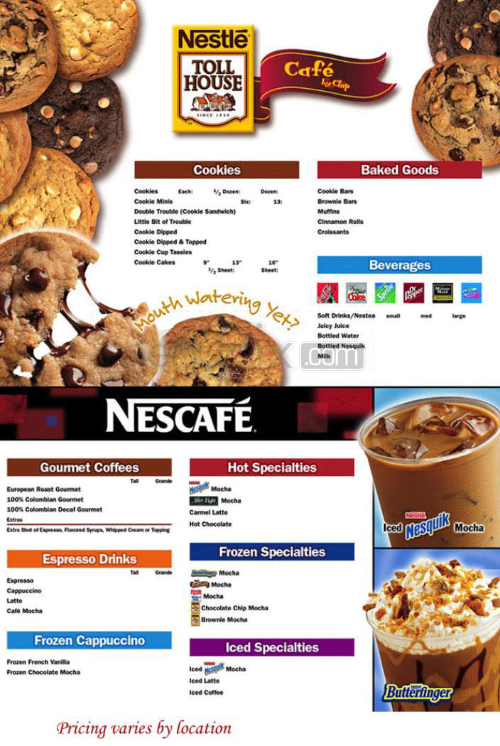 Nestle Toll House - Jersey City, NJ menu_pic