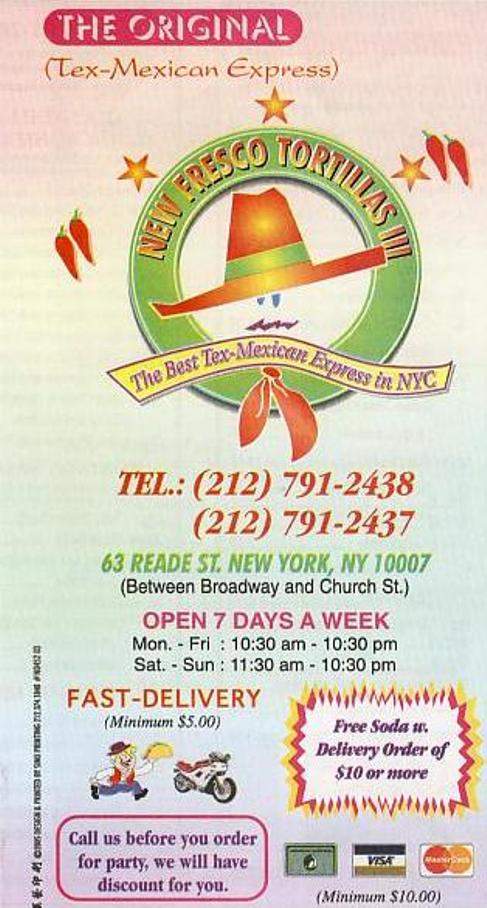 New Fresco Tortillas III - New York, NY menu_pic