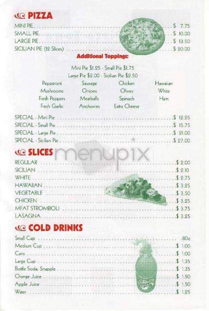 New Pizza Town - New York, NY menu_pic