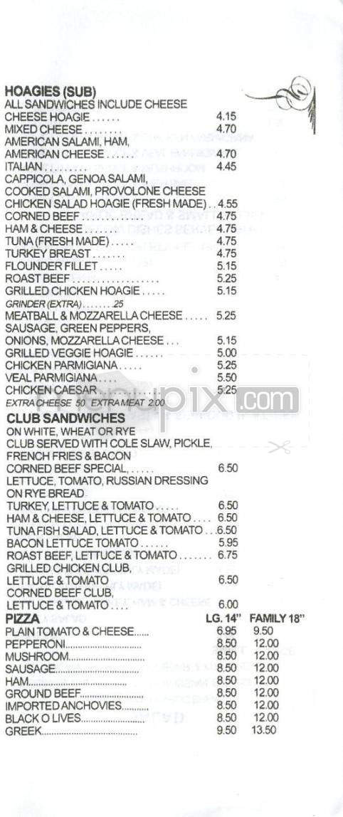 New Princess Pizza - Jersey City, NJ menu_pic