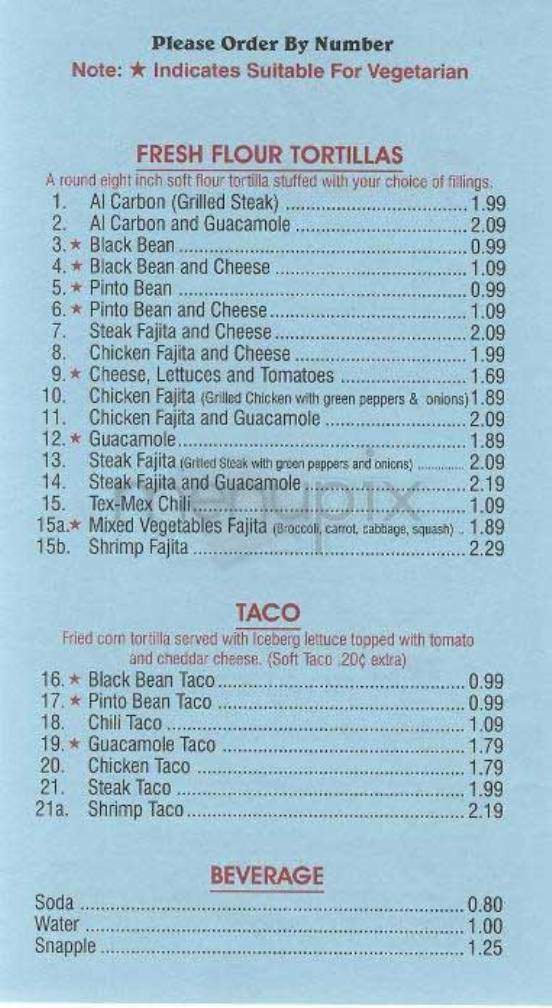 New Taco Express - New York, NY menu_pic