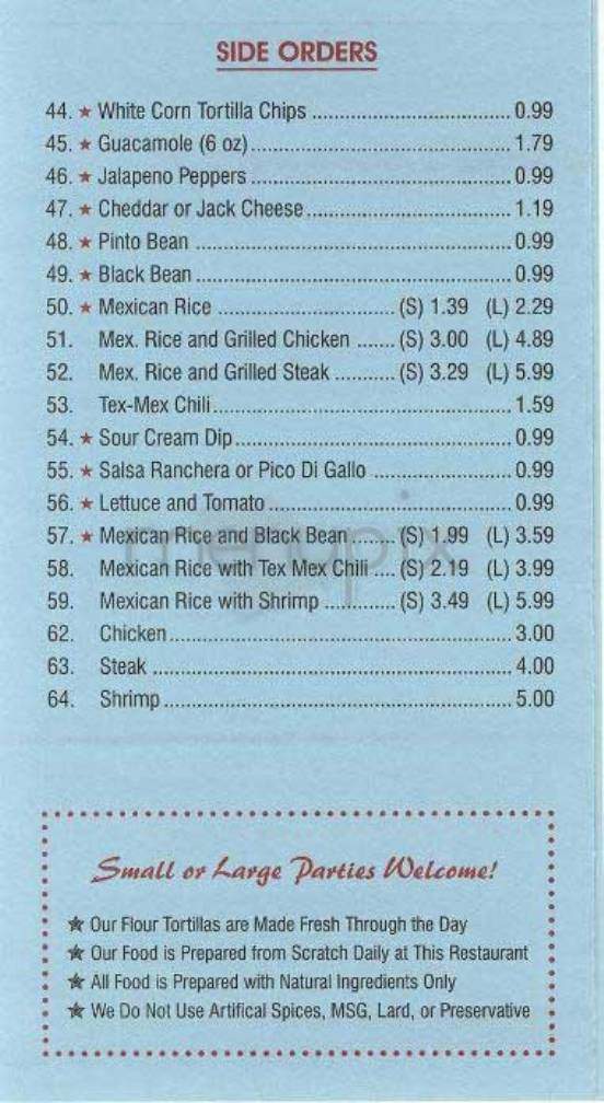 New Taco Express - New York, NY menu_pic