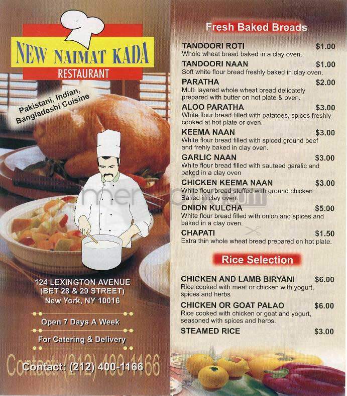 Niamat Kada - New York, NY menu_pic
