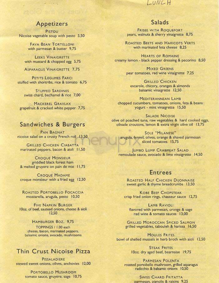 Nice Matin - New York, NY menu_pic