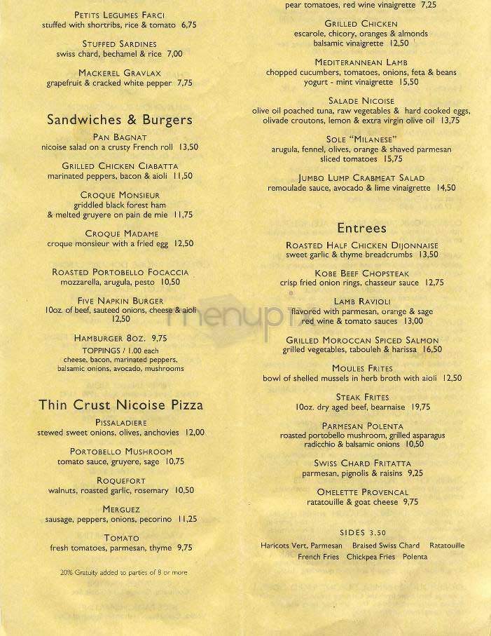Nice Matin - New York, NY menu_pic