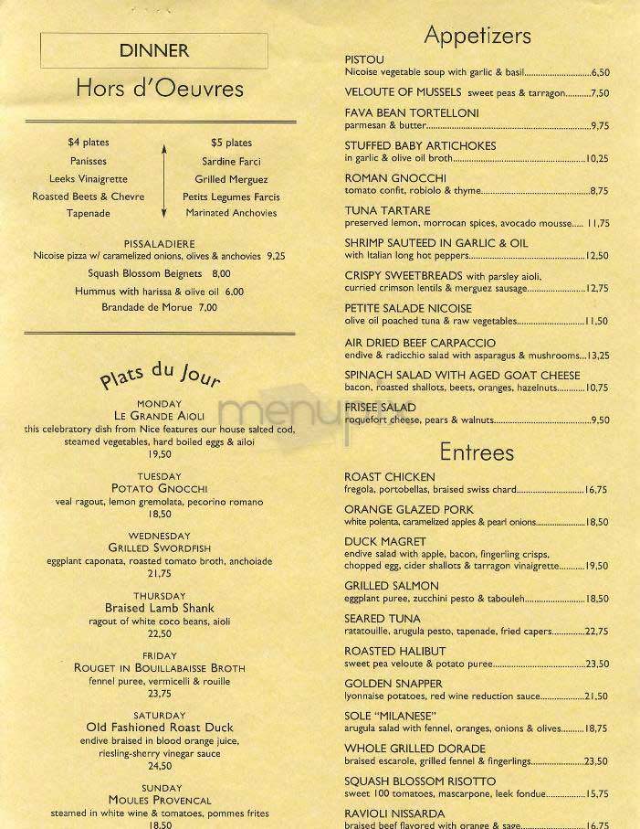Nice Matin - New York, NY menu_pic